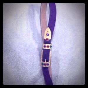 Vintage Streets Ahead Purple Jeweled Belt